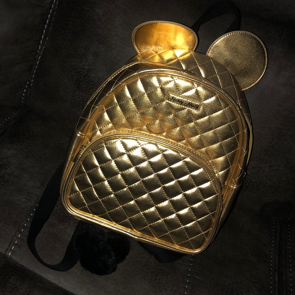 gold mickey mouse backpack